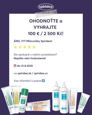 Vaša spokojnosť je pre nás dôležitá – a teraz vás za ňu odmeníme! Stačí, ak do 31. 8. 2025 ohodnotíte produkty, ktoré ste...